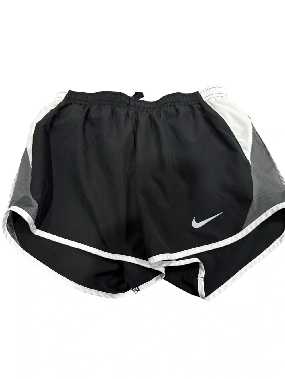 Nike Women’s Black, White & Gray Running Shorts, Size Small.